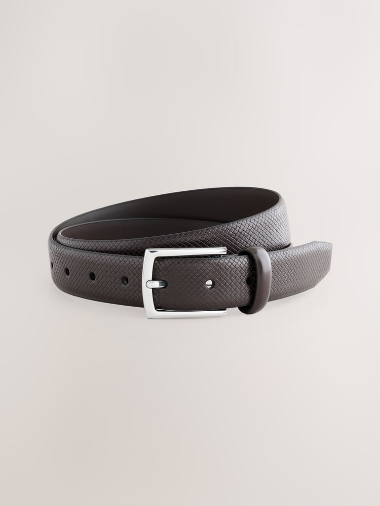 Brown Formal Texture Belt - Image 1 of 4