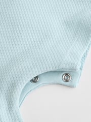 Blue/Navy Textured Baby Rompers 2 Pack - Image 9 of 11