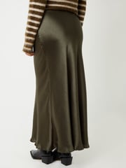 Threadbare Green Maxi Satin Slip Skirt - Image 4 of 4