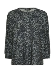 Yours Curve Grey Leopard Lounge Jumper - Image 5 of 5