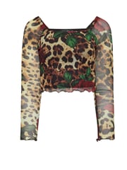 PixieGirl Petite Natural Leopard Rose T-Shirt - Image 4 of 4