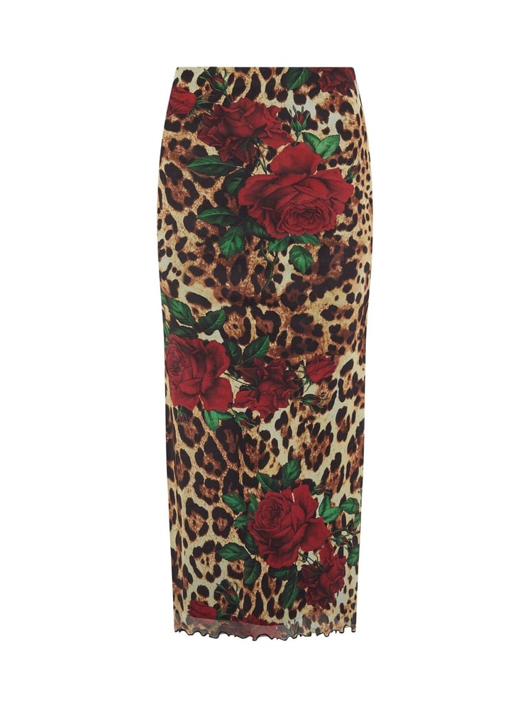 PixieGirl Petite Animal Leopard Rose Skirt - Image 5 of 5 PixieGirl Petite Animal Leopard Rose Skirt - Image 5 of 5