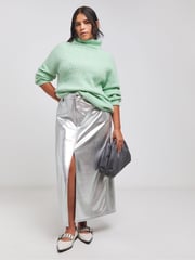 Simply Be Green Roll Neck Longline Jumper - Image 3 of 4