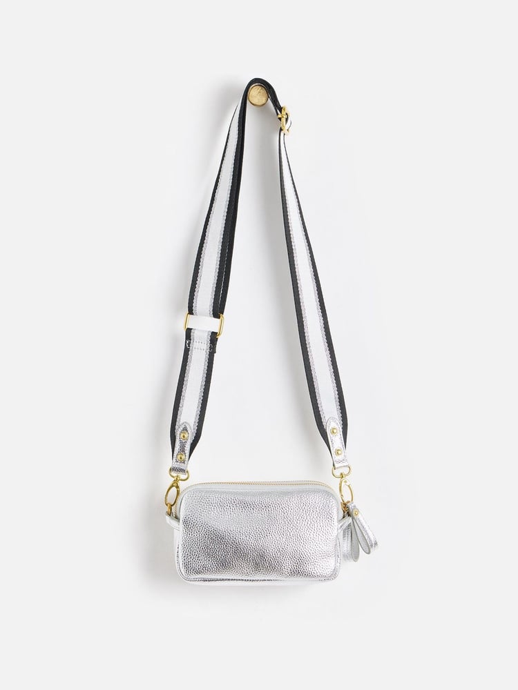 Oliver Bonas Silver Naha Cross-Body Bag - Image 2 of 8