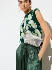 Oliver Bonas Silver Naha Cross-Body Bag - Image 8 of 8