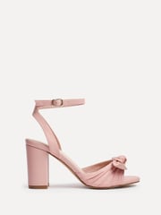 Linzi Pink Darling Heeled Sandals With Bow - Image 2 of 5
