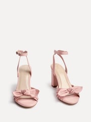 Linzi Pink Darling Heeled Sandals With Bow - Image 3 of 5