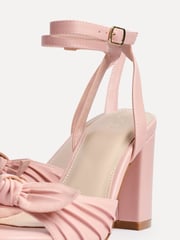 Linzi Pink Darling Heeled Sandals With Bow - Image 4 of 5