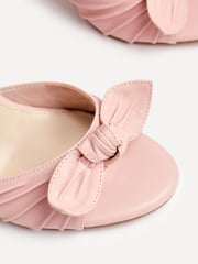 Linzi Pink Darling Heeled Sandals With Bow - Image 5 of 5