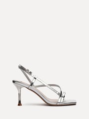 Linzi Silver Midnight Heeled Sandals With Straps - Image 3 of 6