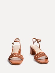 Linzi Brown Ruthie Handwoven Low Block Heeled Sandals - Image 3 of 5