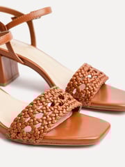 Linzi Brown Ruthie Handwoven Low Block Heeled Sandals - Image 5 of 5