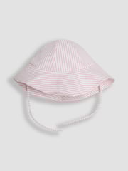 JoJo Maman Bébé Pink Stripe Floppy Sun Hat - Image 1 of 3