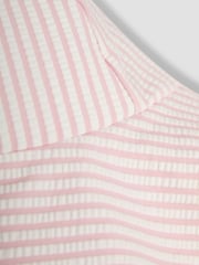 JoJo Maman Bébé Pink Stripe Floppy Sun Hat - Image 3 of 3