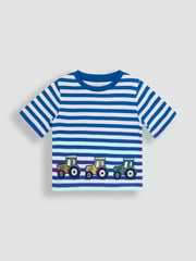 JoJo Maman Bébé Blue 100% Cotton Jersey Pyjamas 2 Pack - Image 5 of 9