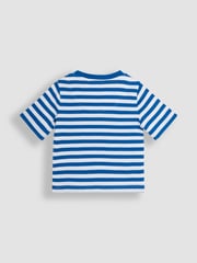 JoJo Maman Bébé Blue 100% Cotton Jersey Pyjamas 2 Pack - Image 6 of 9