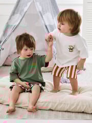 JoJo Maman Bébé Stone Print Short Jersey Pyjamas 2 Pack - Image 13 of 15