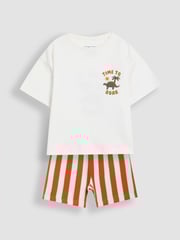 JoJo Maman Bébé Stone Print Short Jersey Pyjamas 2 Pack - Image 2 of 15