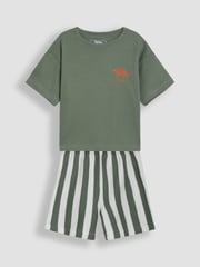 JoJo Maman Bébé Stone Print Short Jersey Pyjamas 2 Pack - Image 3 of 15