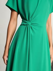 Lipsy Green Knot Side Midi Dress - Image 2 of 4
