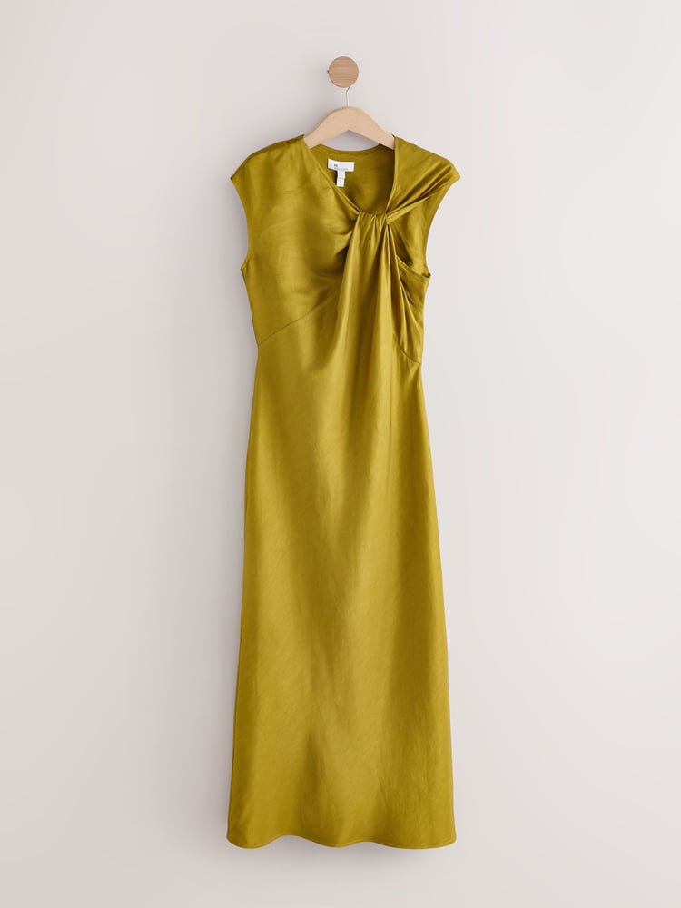 Olive Green N. Premium Occasion Twist Maxi Dress - Image 1 of 3