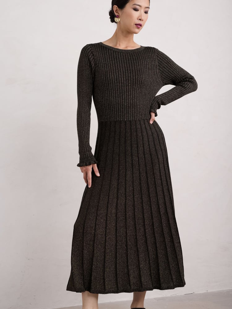 Seasalt Cornwall Black Petite Glass Stem Sparkly Knitted Dress - Image 1 of 5 Seasalt Cornwall Black Petite Glass Stem Sparkly Knitted Dress - Image 1 of 5