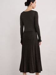Seasalt Cornwall Black Petite Glass Stem Sparkly Knitted Dress - Image 2 of 5