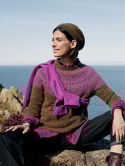 Seasalt Cornwall Brown Spruce Frost Fairisle Pattern Jumper - Image 3 of 12