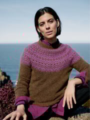 Seasalt Cornwall Brown Spruce Frost Fairisle Pattern Jumper - Image 6 of 12