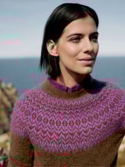 Seasalt Cornwall Brown Spruce Frost Fairisle Pattern Jumper - Image 7 of 12