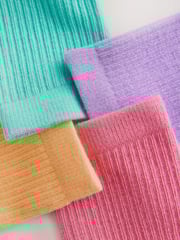 Multi 4 Pack Cotton Rich Cushioned Footbed Rib Ankle Socks - Image 3 of 3