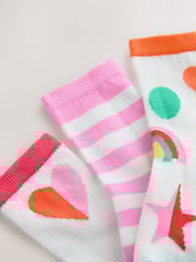 Multi 3 Pack Cotton Rich Ankle Socks - Image 2 of 3