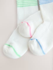 White Regular Length Cotton Rich Cushioned Sole Ankle Socks 3 Pack - Image 3 of 3