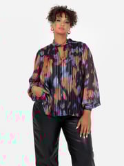 Lovedrobe Blue Twist Neck Long Sleeve Blouse - Image 5 of 6