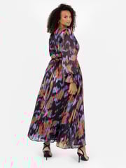 Lovedrobe Blue Wrap Front Tie Back Midaxi Dress - Image 2 of 5