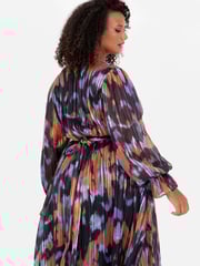 Lovedrobe Blue Wrap Front Tie Back Midaxi Dress - Image 4 of 5