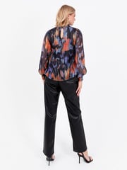 Lovedrobe Blue Twist Neck Long Sleeve Blouse - Image 4 of 4