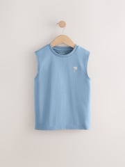 Blue/Orange/Stone Palm Tank Vests 3 Pack (3-16yrs) - Image 3 of 7