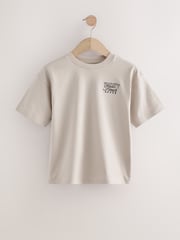 White/Blue/Coral/Cement Relaxed Fit 100% Cotton Short Sleeve Embroidered T-Shirts 4 Pack (3-16yrs) - Image 2 of 8