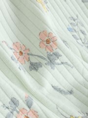 Pink and White Floral Baby Jersey Short Sleeve Tops 3 Pack - Image 10 of 11