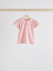Pink and White Floral Baby Jersey Short Sleeve Tops 3 Pack - Image 5 of 11