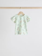 Pink and White Floral Baby Jersey Short Sleeve Tops 3 Pack - Image 6 of 11