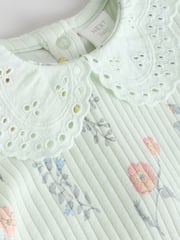 Pink and White Floral Baby Jersey Short Sleeve Tops 3 Pack - Image 9 of 11