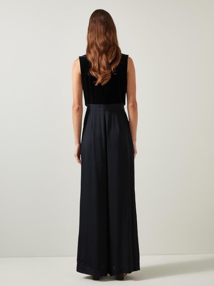 LK Bennett Black Carine Waistcoat Culotte Jumpsuit - Image 2 of 3