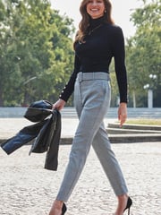 Sosandar Black Roll Neck Jumper With Gold Button Detail - Image 5 of 5