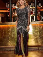Sosandar Black Premium Embellished Maxi Dress - Image 1 of 5