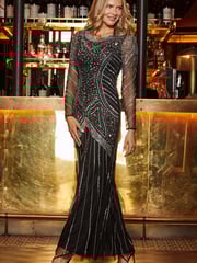 Sosandar Black Premium Embellished Maxi Dress - Image 2 of 5