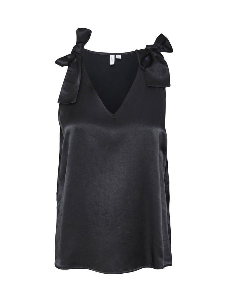 VERO MODA Black Bow Detail V-Neck Satin Blouse - Image 5 of 5