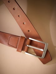 Brown Signature Causal Leather Belt - Image 2 of 4