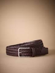 Dark Tan Signature Woven Belt - Image 2 of 4